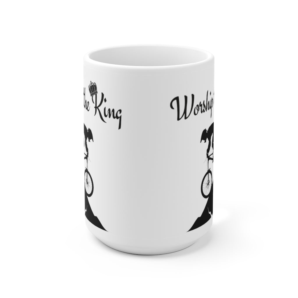 Worship the King - KOM - Mountain Biking - Ceramic Mug 15oz