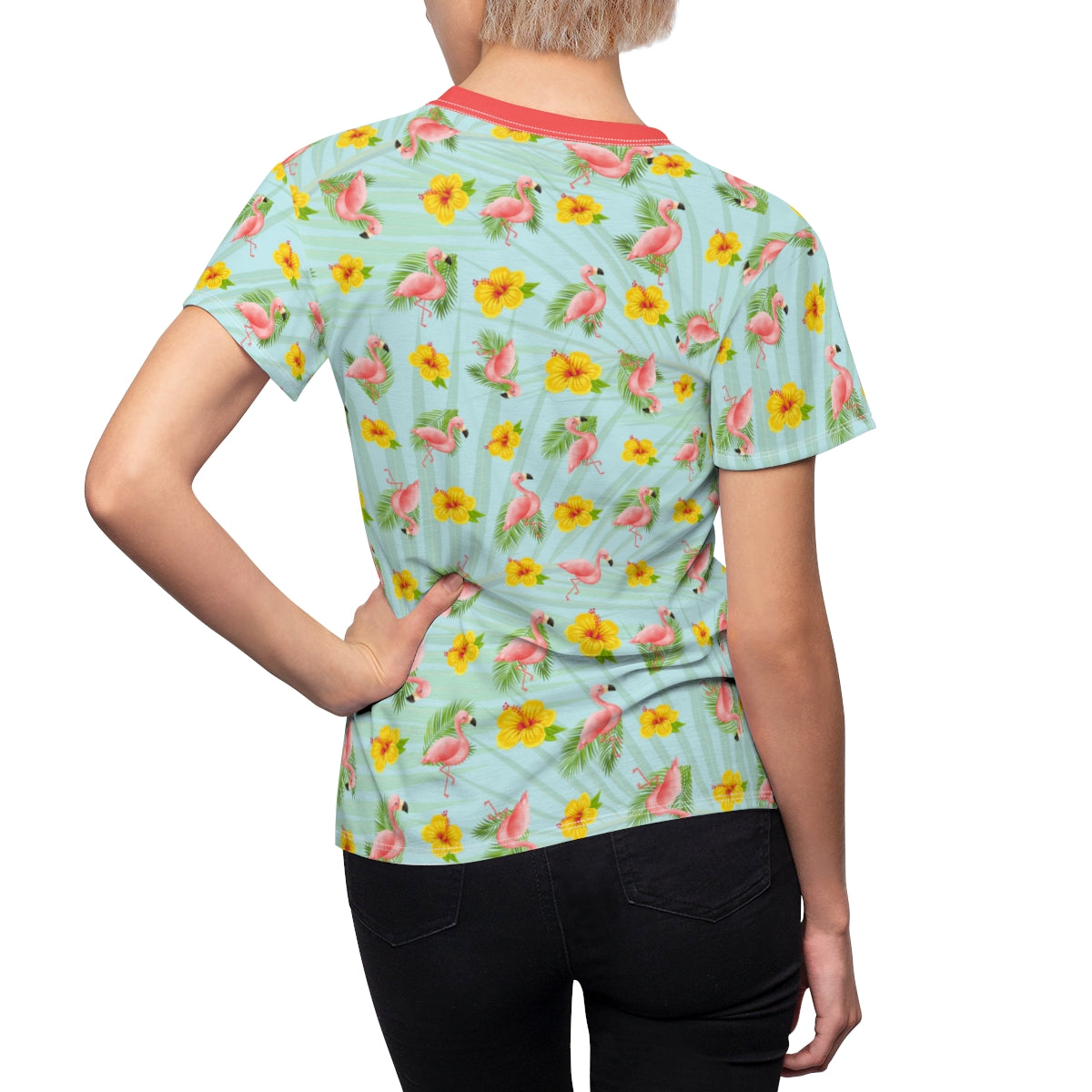 Women's All Over Print - Flamingo Bingo Lightweight Short Sleeve Activewear Jersey - Moisture Wicking - Quick Dry