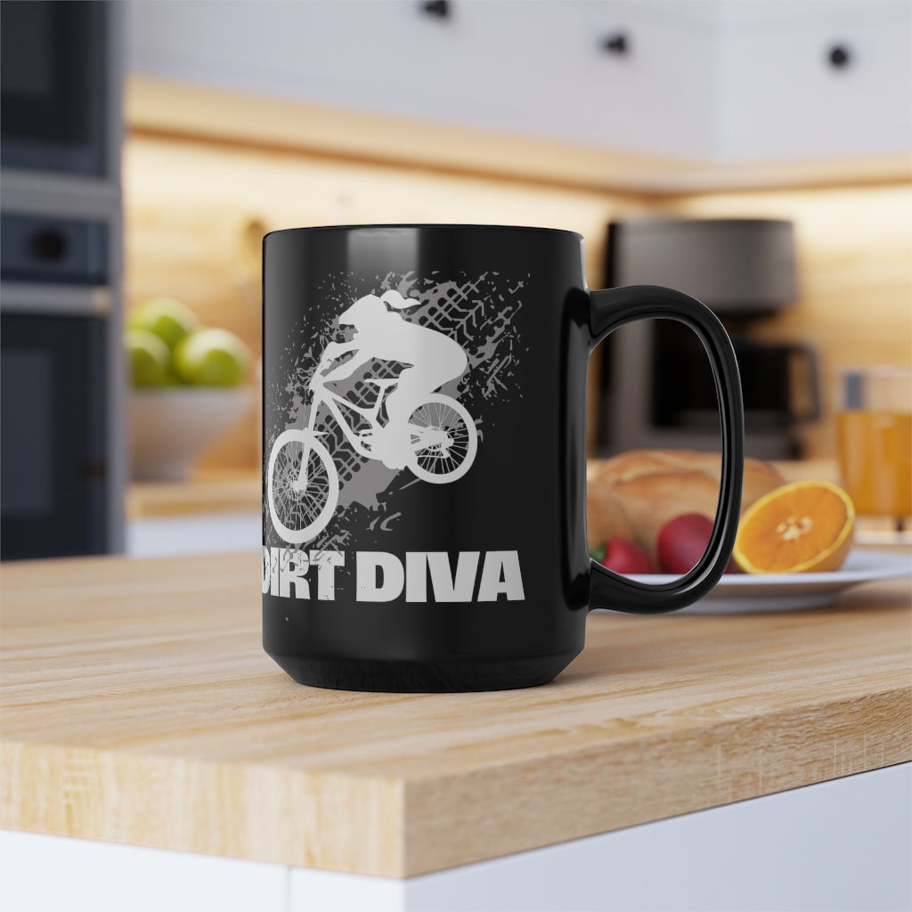 Dirt Diva - Black Mug, 15oz