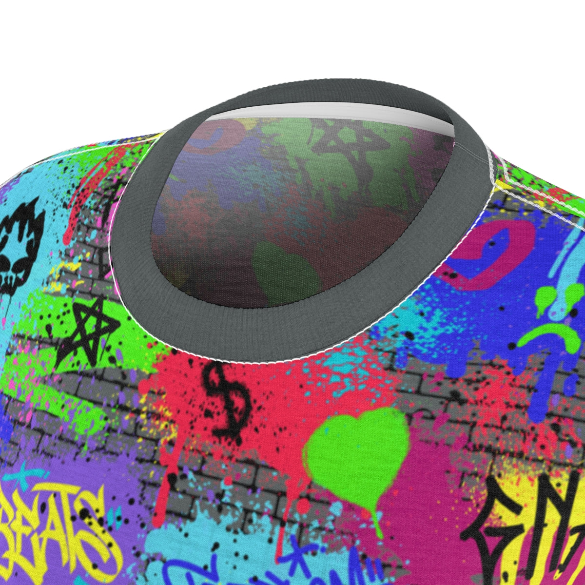 Women's All Over Print - Grafitti - Lightweight Short Sleeve Activewear Shirt - Moisture Wicking - Quick Dry
