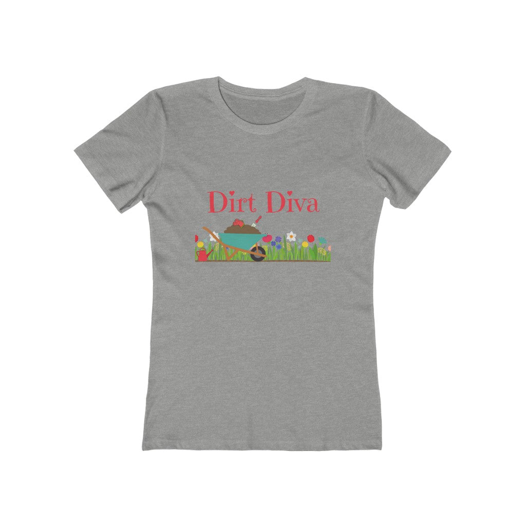 Garden-themed Dirt Diva - Women's Boyfriend Tee - Next Level
