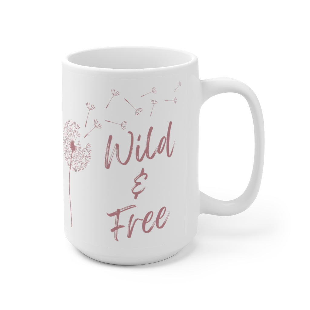 Wild and Free Dandelion Ceramic Mug 15oz