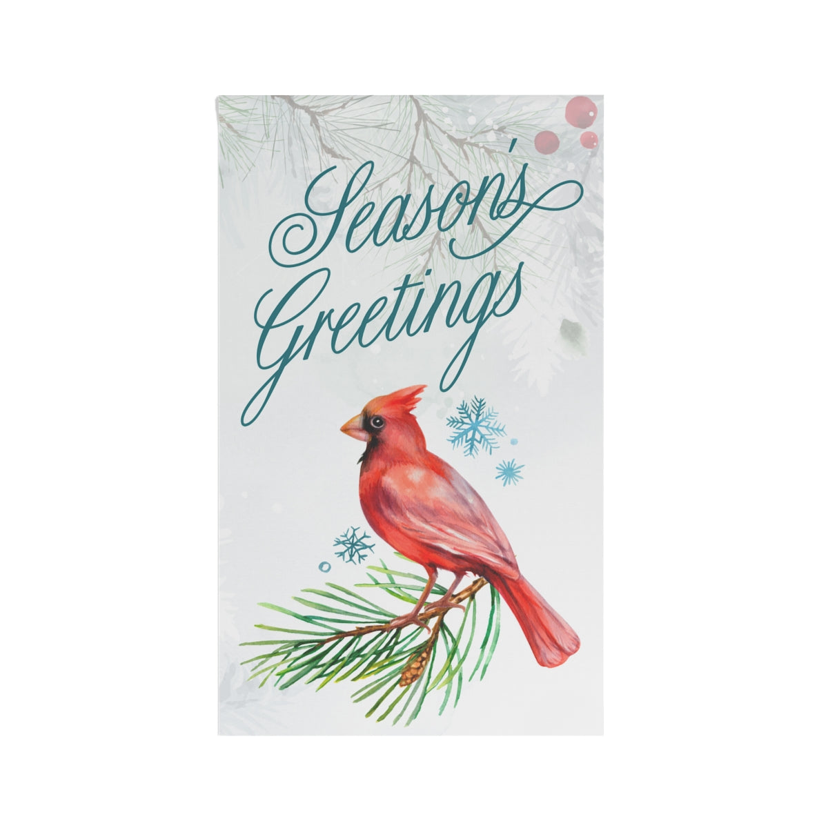 Seasons Greetings Cardinal House Banner Flag