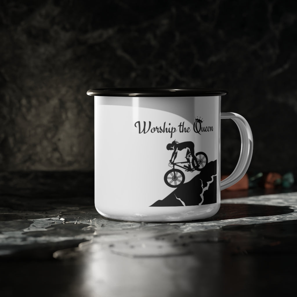 Worship the Queen - QOM - Enamel Camp Cup