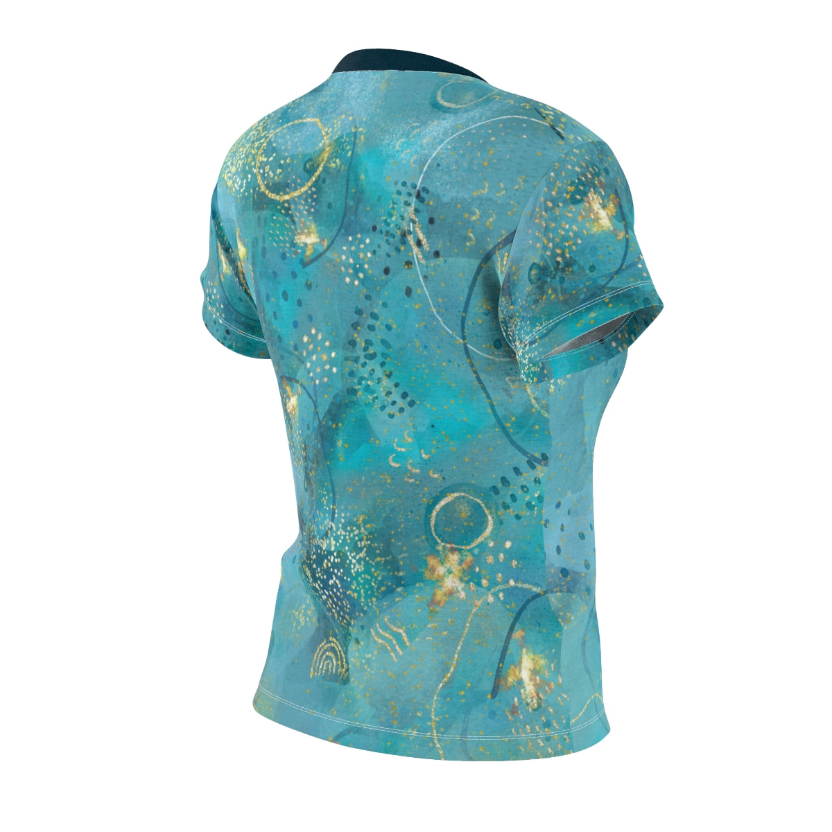 Women's All Over Print Lux Bubbles Lightweight Short Sleeve Activewear Shirt - Moisture wicking - Quick Dry