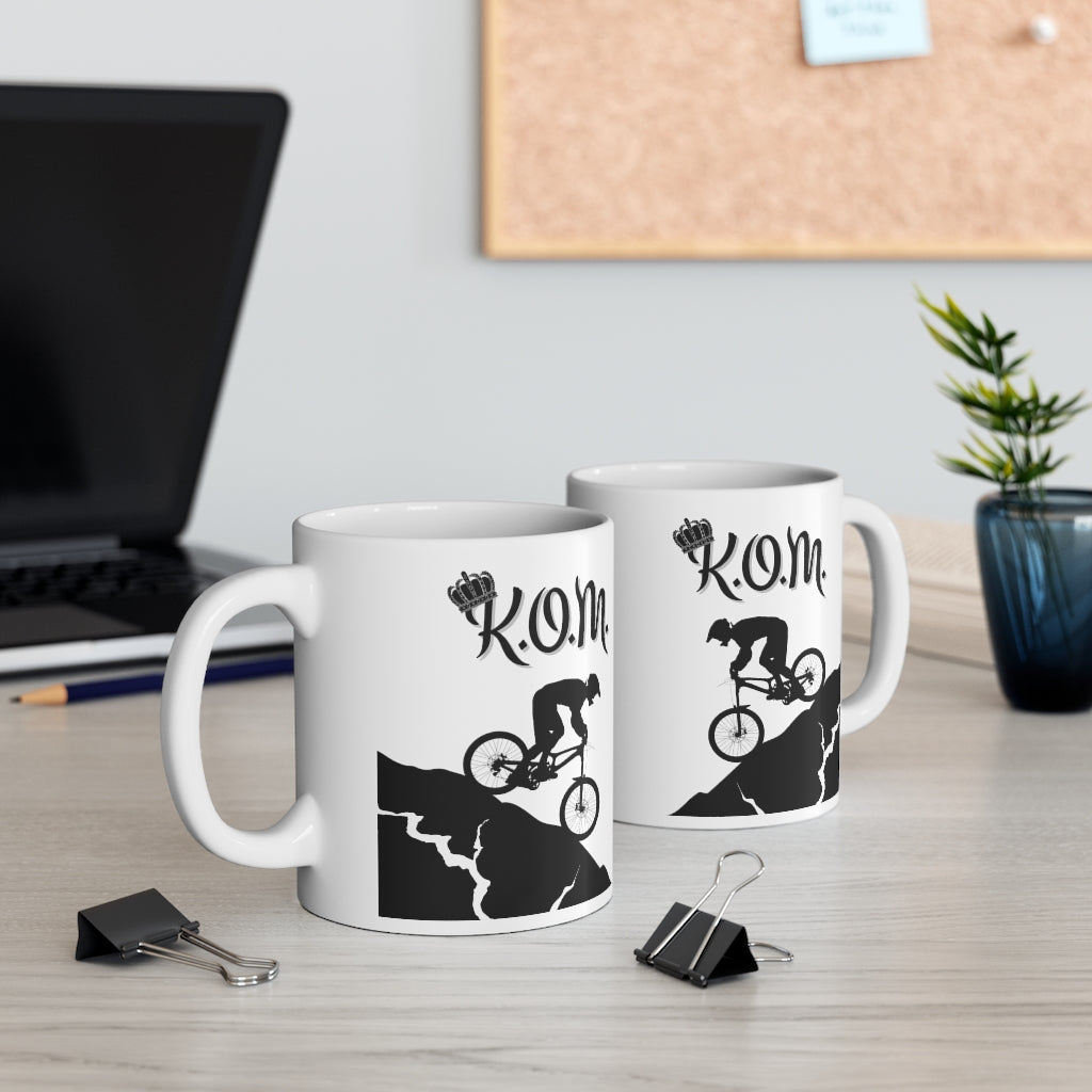 King of the Mountain - KOM - Mountain biking - Ceramic Mug 11oz