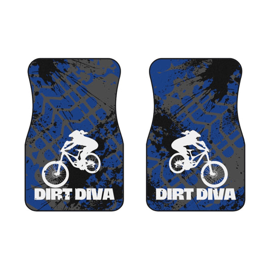 Dirt Diva - Car Mats - Royal Blue - Set of 2 Front Mats - Car - Truck - SUV