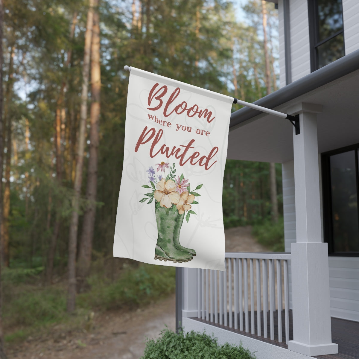 Large 36" x 60" Bloom Where You Are Planted Home and Garden Banner Flag