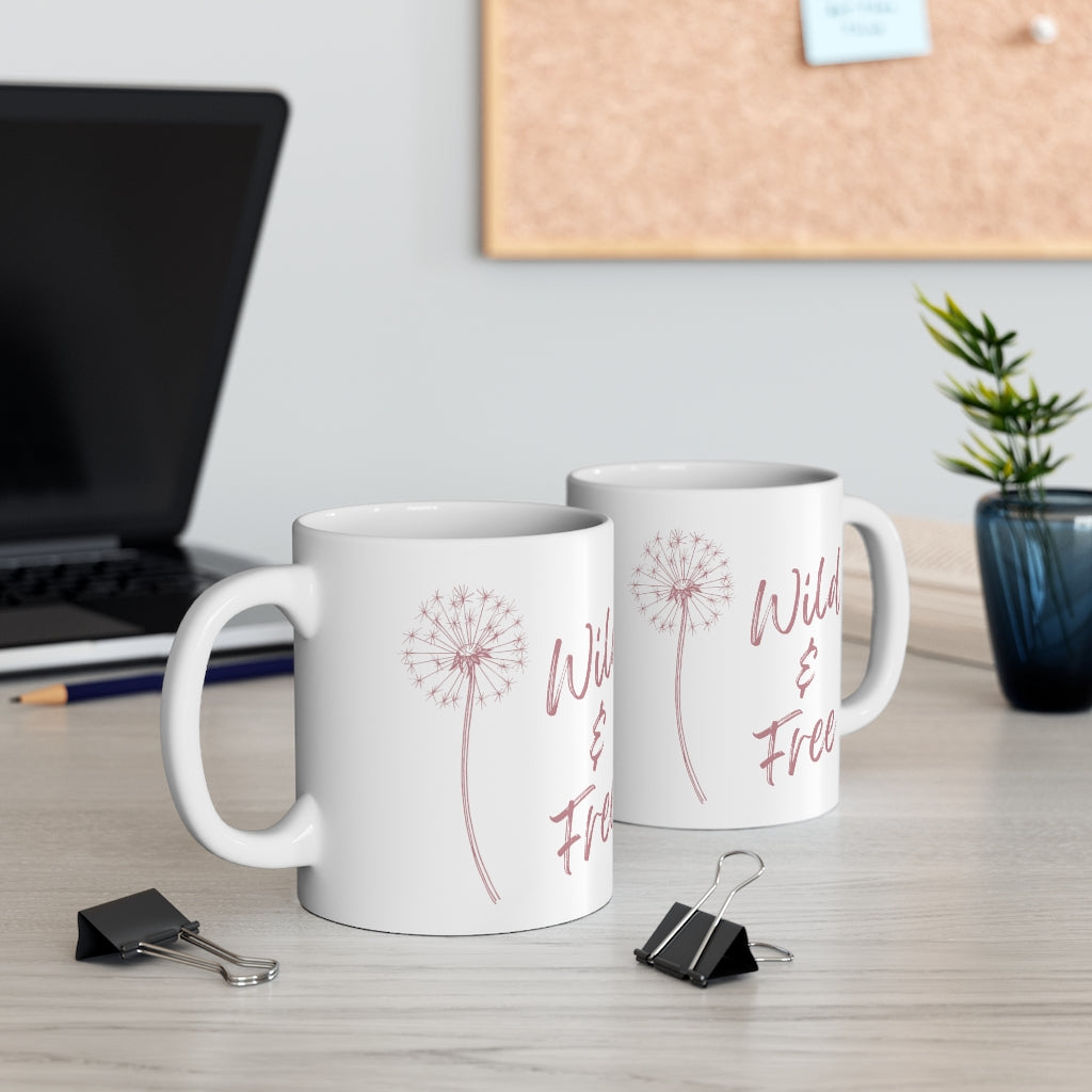 Wild and Free Dandelion Ceramic Mug 11oz
