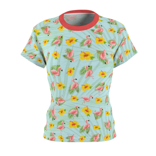 Women's All Over Print - Flamingo Bingo Lightweight Short Sleeve Activewear Jersey - Moisture Wicking - Quick Dry