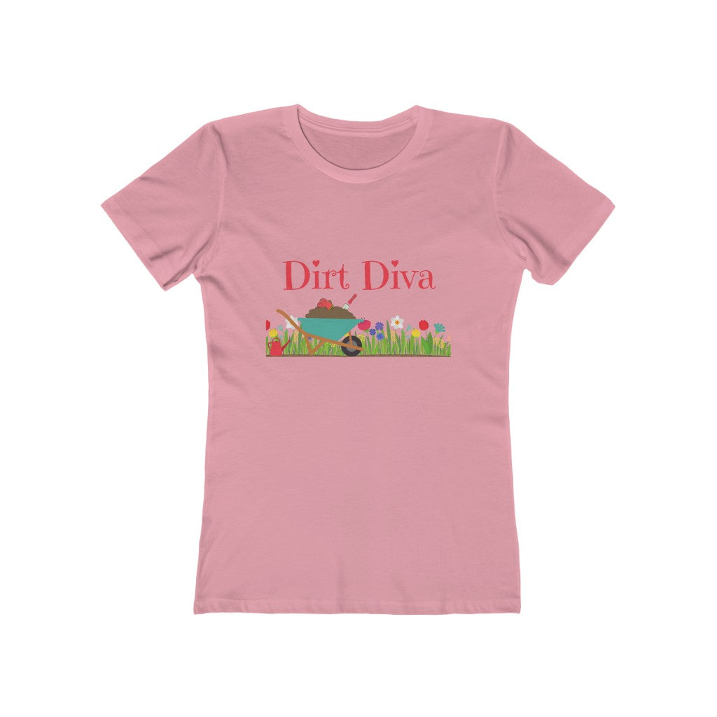 Garden-themed Dirt Diva - Women's Boyfriend Tee - Next Level