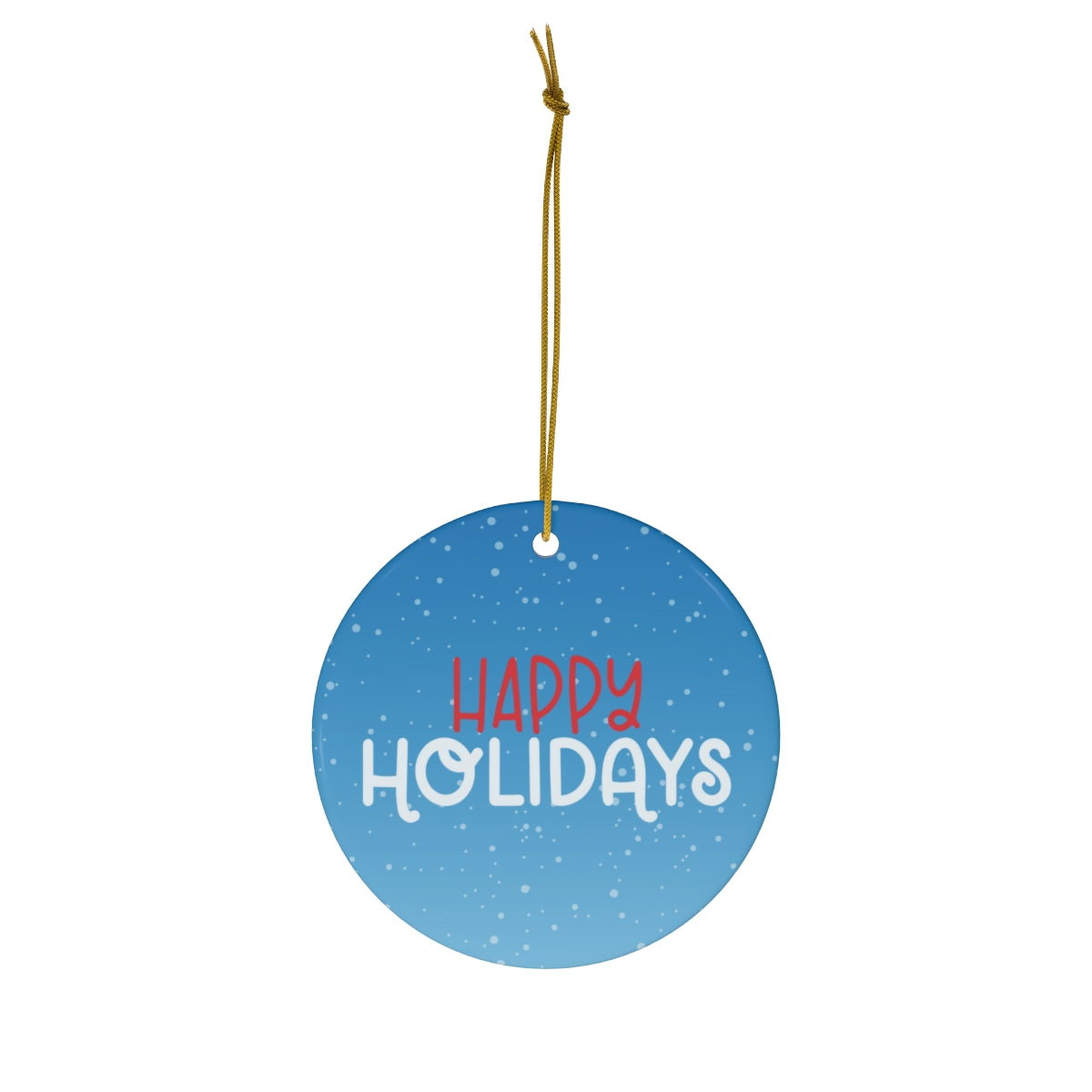 Happy Holidays Reindeer Ceramic Ornament, 1-Pack