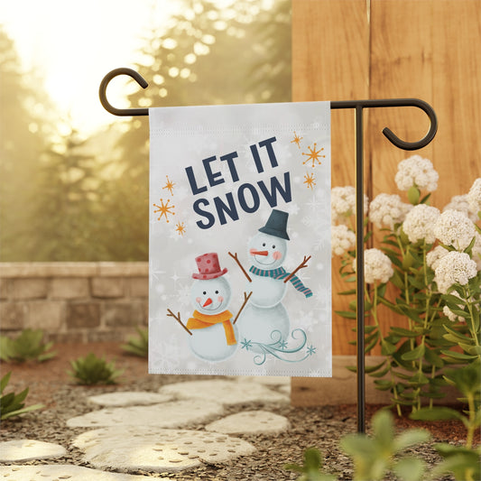 Let it Snow - Small 12" X 18" Holiday Banner Flag