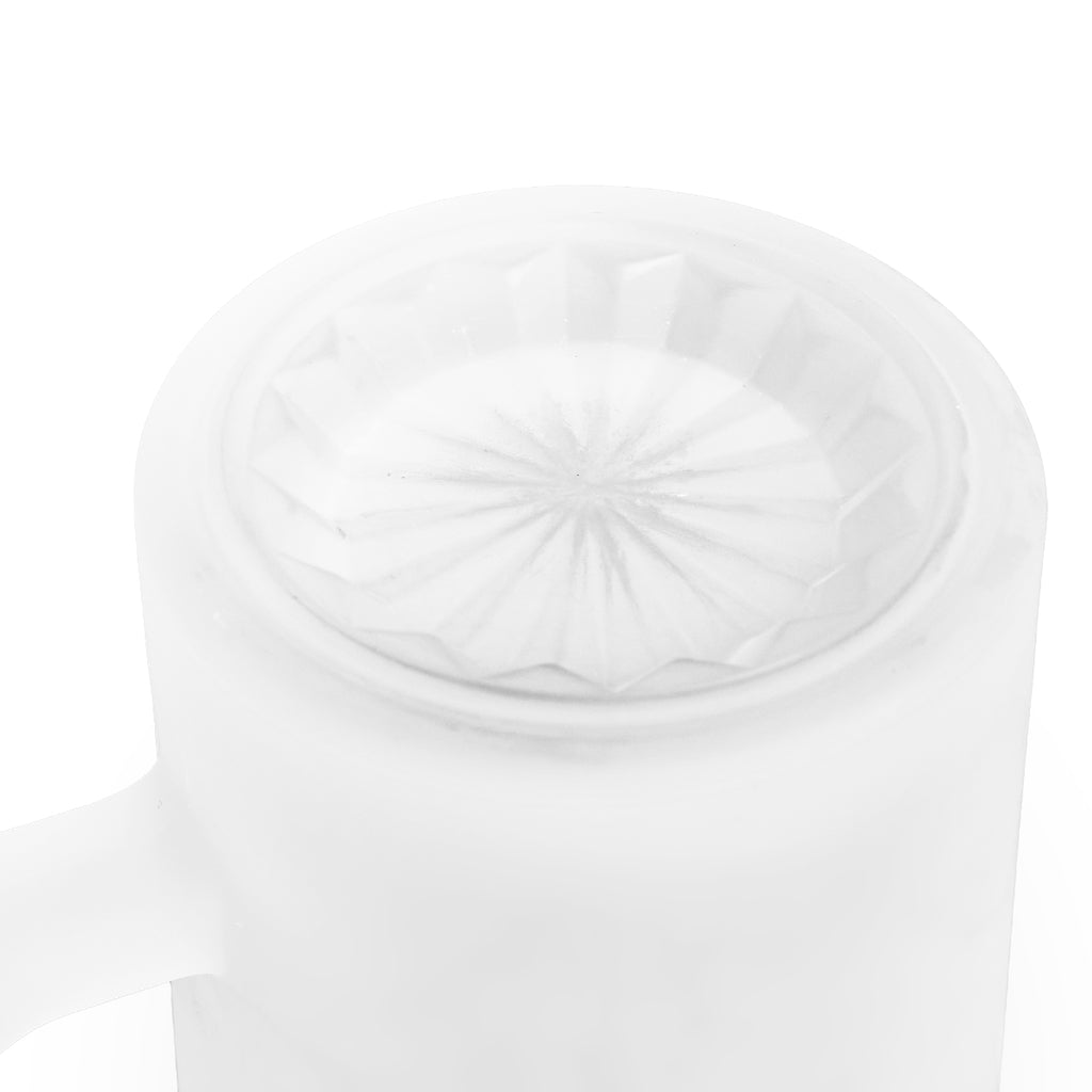 Queen of the Mountain (QOM) Frosted Glass Beer Mug