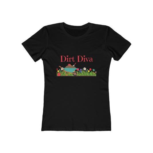 Garden-themed Dirt Diva - Women's Boyfriend Tee - Next Level