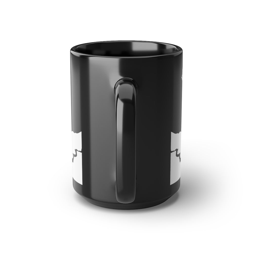KOM - King of the Mountain - Mountain biking - Black Mug, 15oz