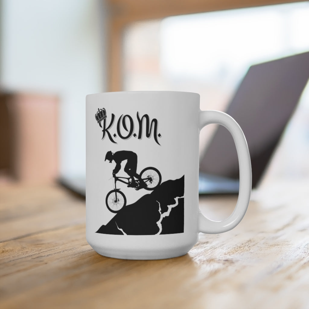 King of the Mountain - KOM - Mountain Biking - Ceramic Mug 15oz
