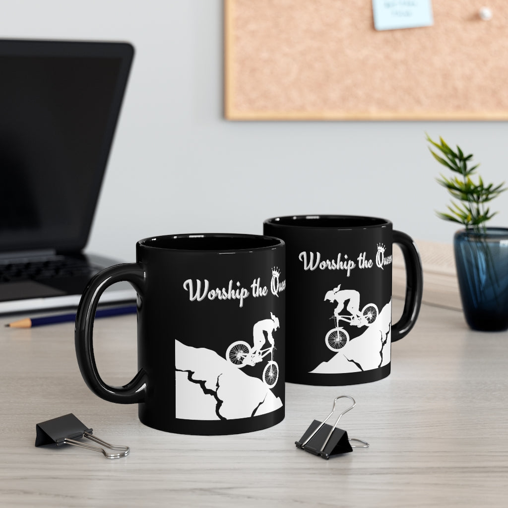 Worship the Queen - QOM - 11oz Black Mug