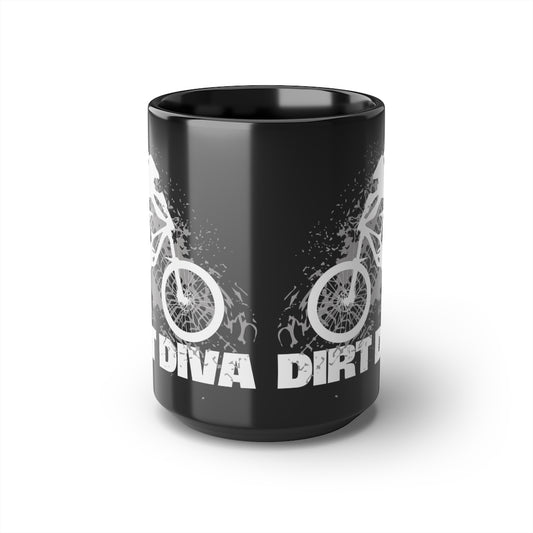 Dirt Diva - Black Mug, 15oz