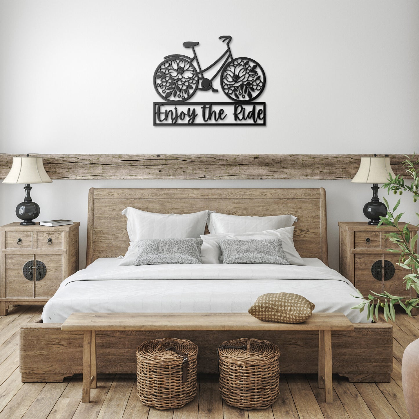 Enjoy the Ride Metal Die Cut Wall Art for Home and Garden