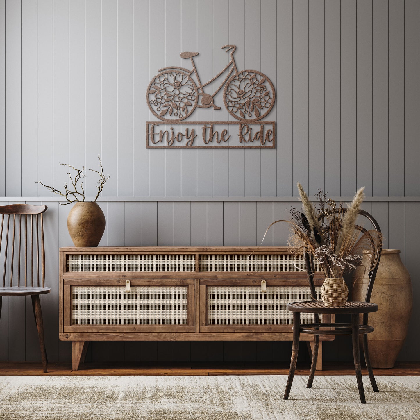 Enjoy the Ride Metal Die Cut Wall Art for Home and Garden