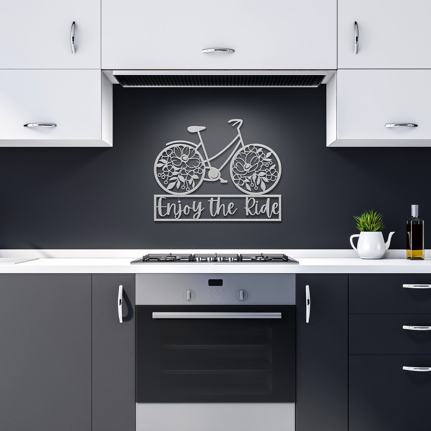 Enjoy the Ride Metal Die Cut Wall Art for Home and Garden