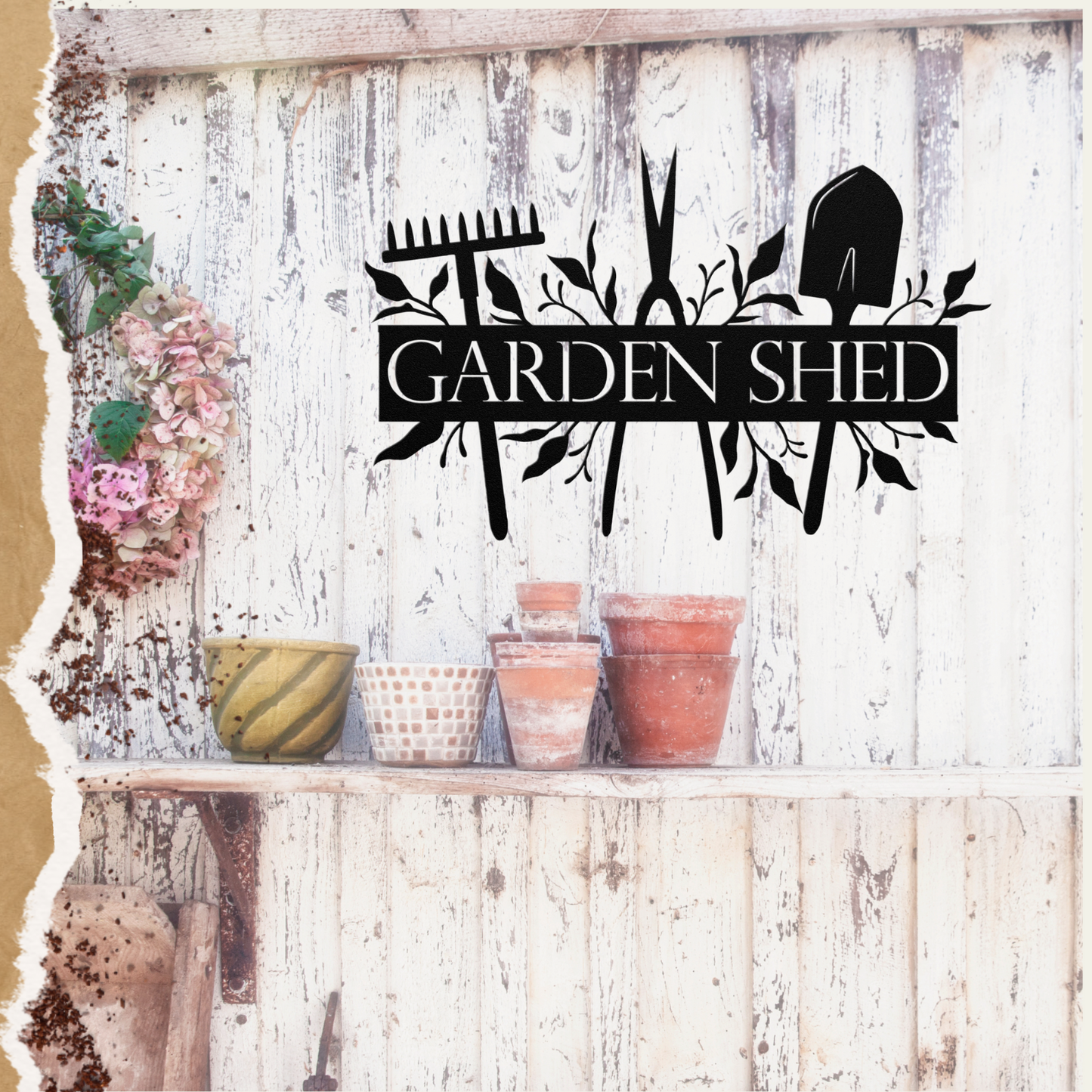 Garden Shed Die Cut Metal Sign Wall Art