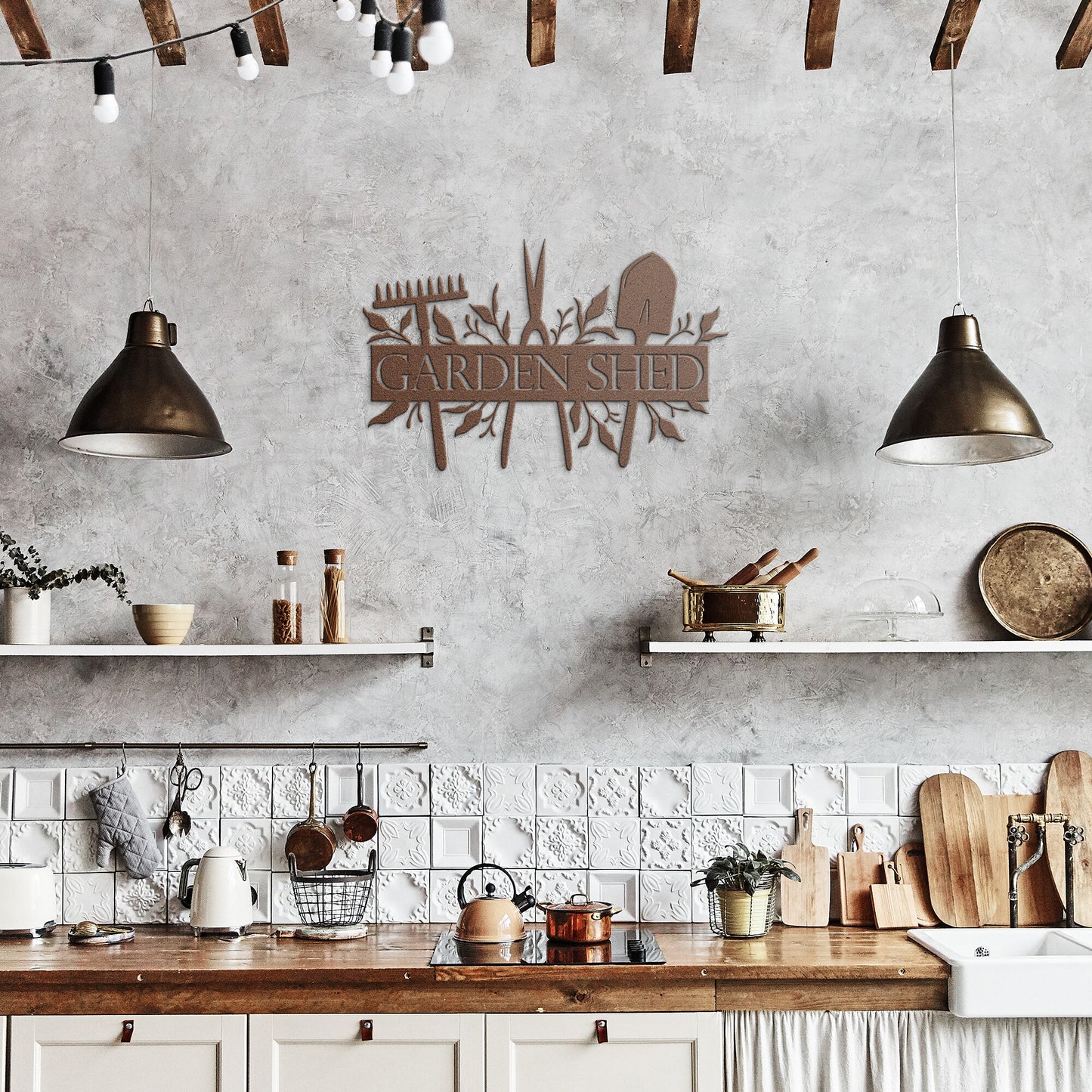 Garden Shed Die Cut Metal Sign Wall Art