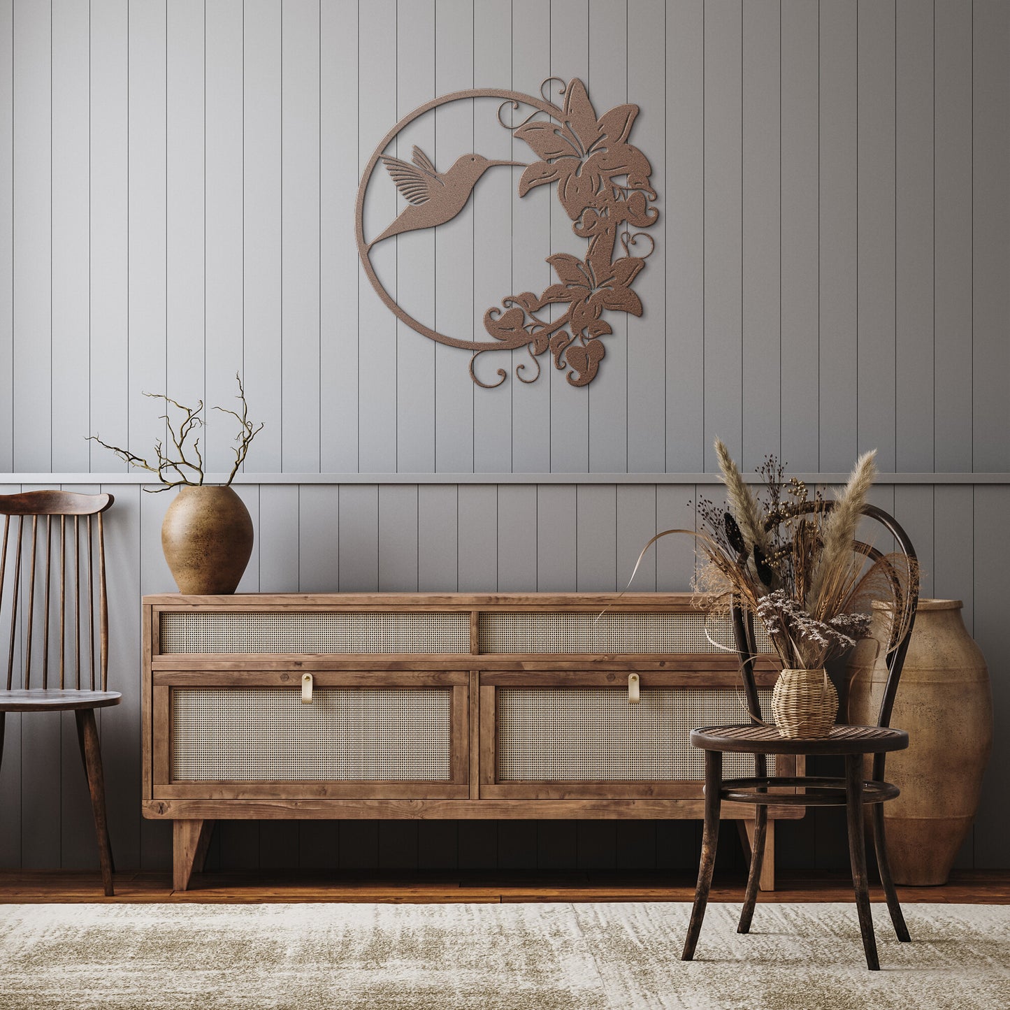 Hummingbird Die Cut Metal Sign Wall Art