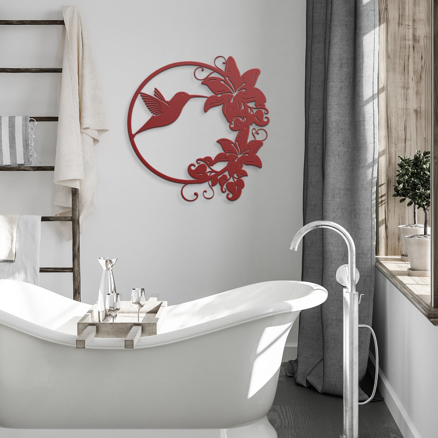 Hummingbird Die Cut Metal Sign Wall Art