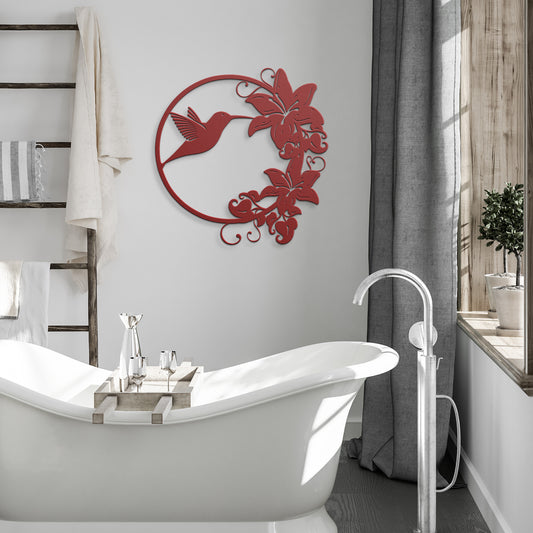 Hummingbird Die Cut Metal Sign Wall Art