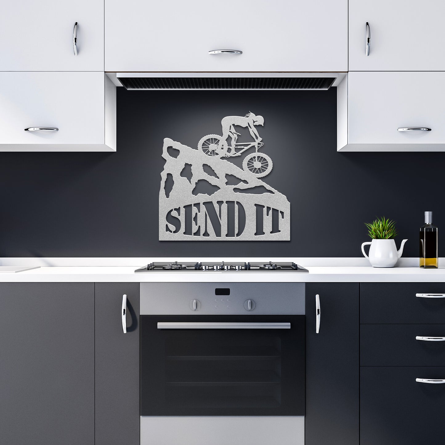 Ladies MTB Send It - Die Cut Metal Sign for indoors or outdoor