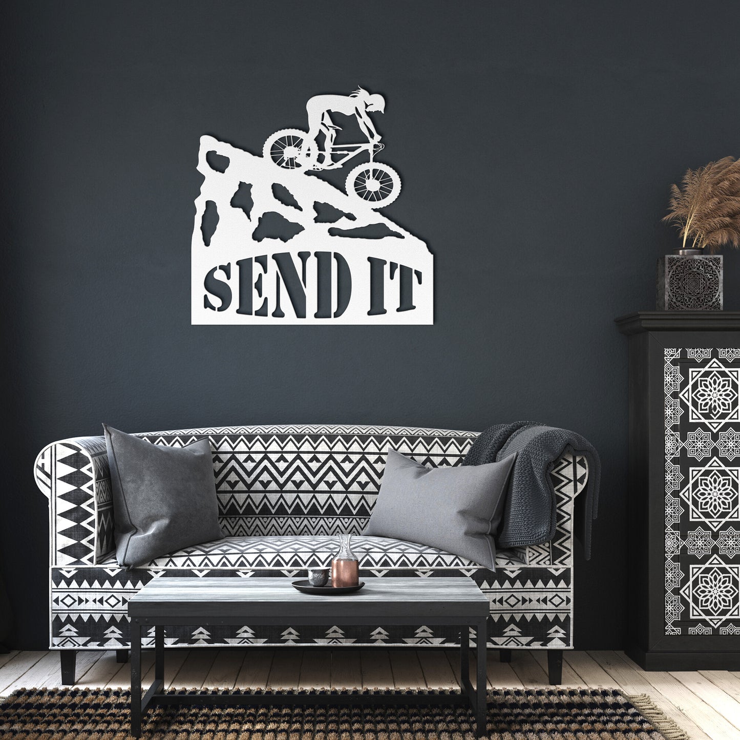 Ladies MTB Send It - Die Cut Metal Sign for indoors or outdoor