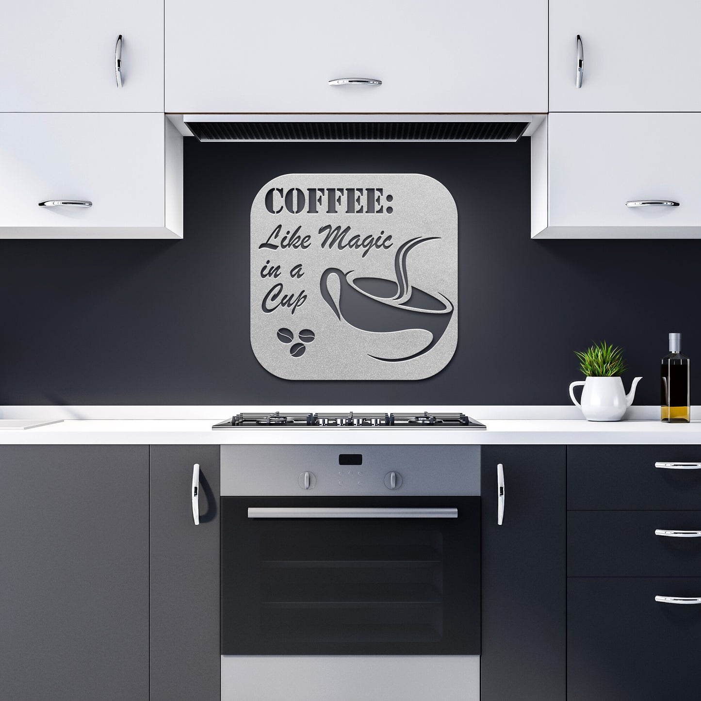 Magic in a Cup Metal Wall art Sign