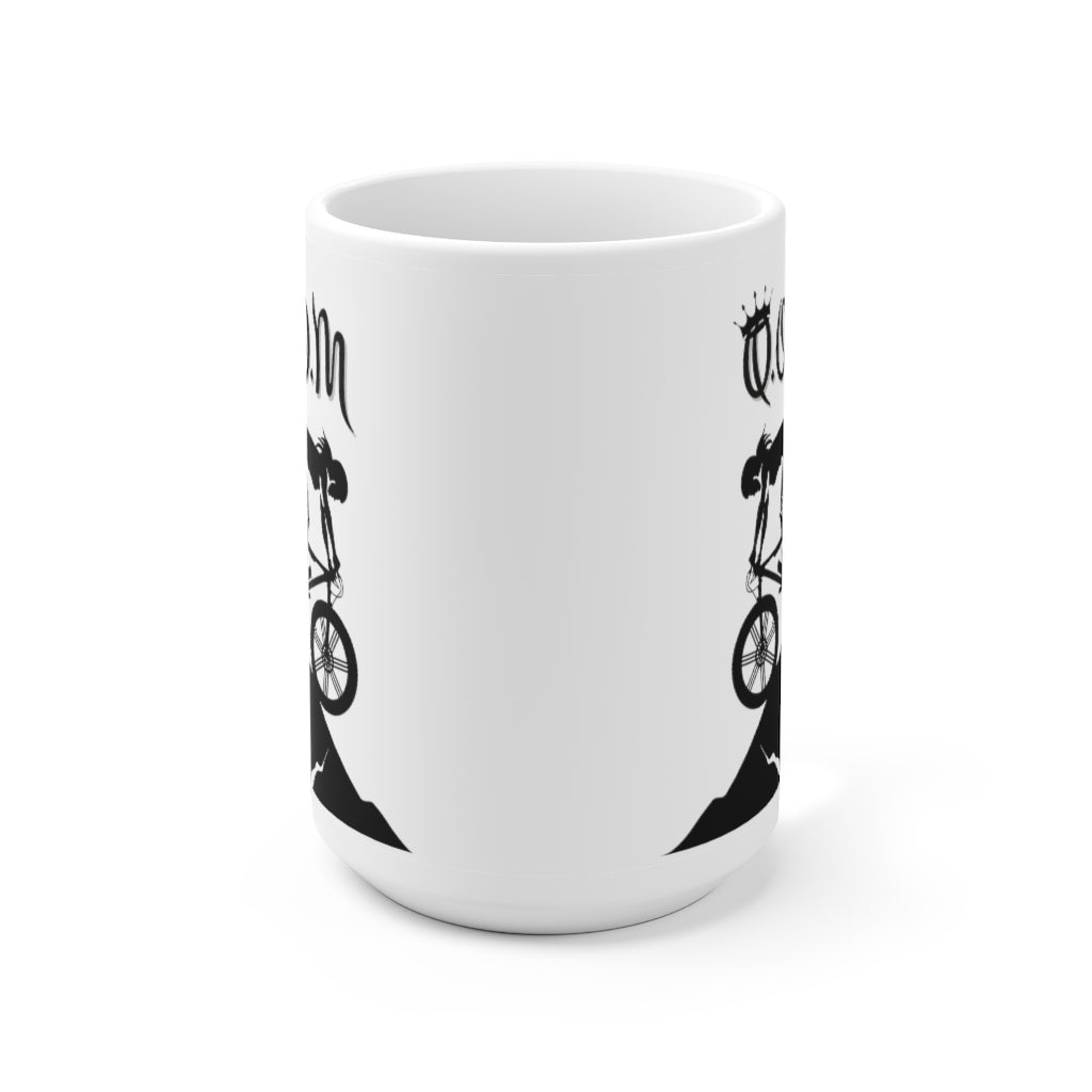 Queen of the Mountain - QOM - Mountain Biking - Ceramic Mug 15oz