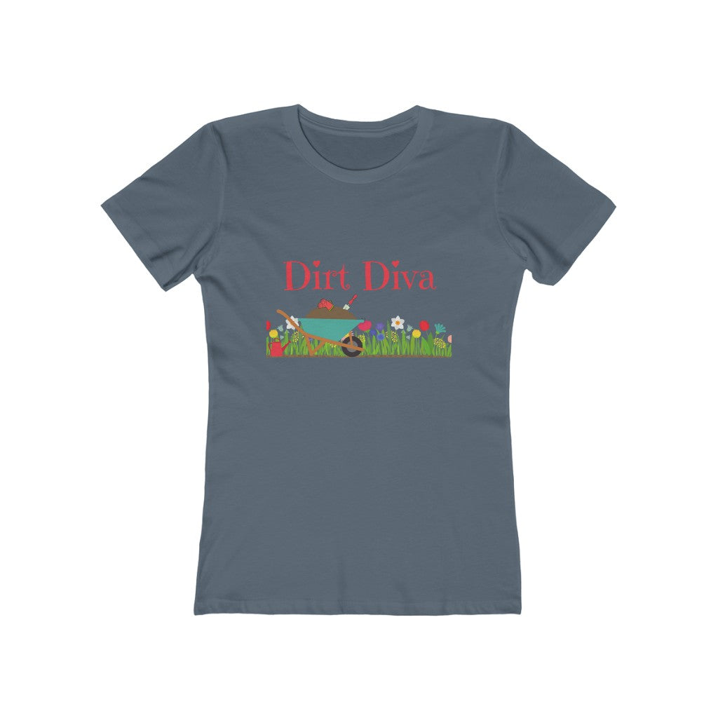 Garden-themed Dirt Diva - Women's Boyfriend Tee - Next Level