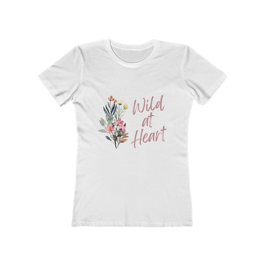 Wild At Heart Watercolor Flowers - Women's The Boyfriend Tee