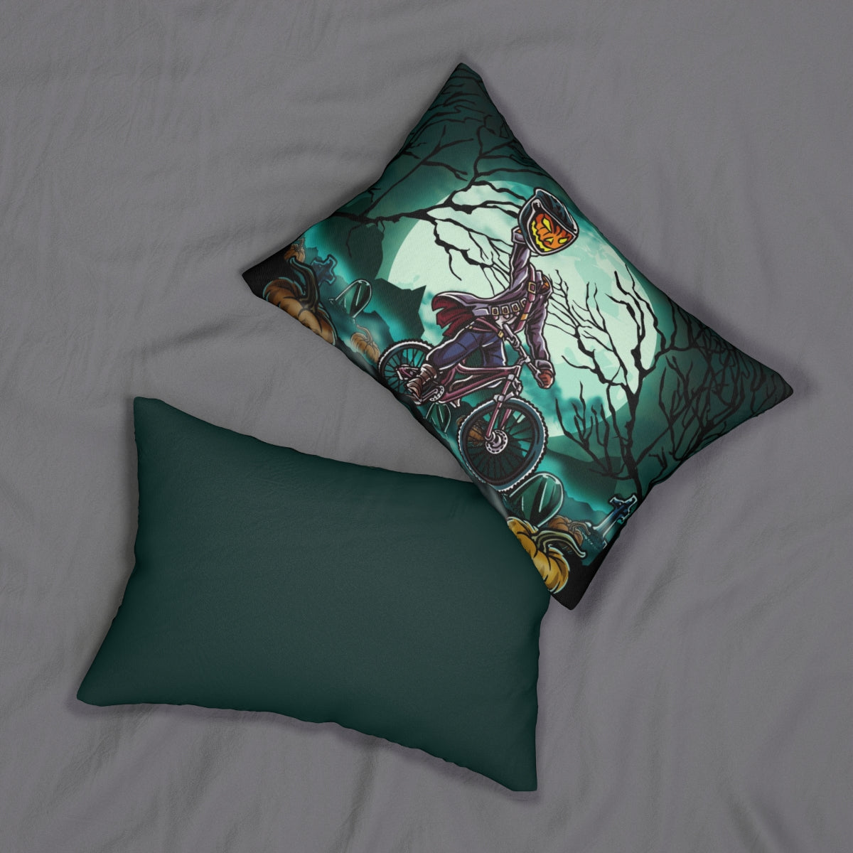 Headless Rider Spun Polyester Lumbar Pillow