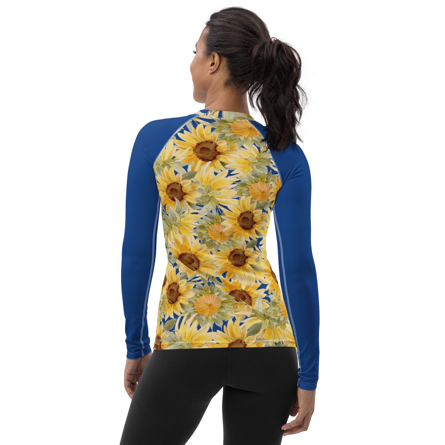 Women's All Over Print- Sunflowers - Lightweight Long Sleeve Performance Shirt - 50+ UV Protection - Moisture Wicking