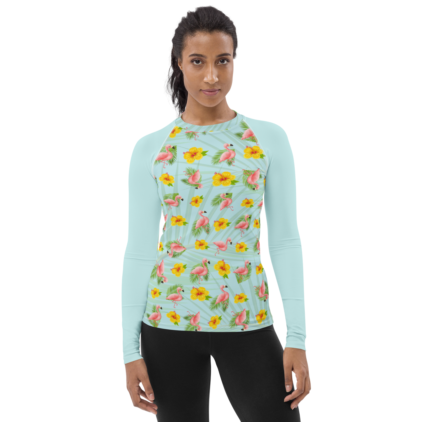 Women's All Over Print - Flamingo Bingo - Lightweight Long Sleeve Performance Shirt - 50+ UV Protection - Moisture Wicking