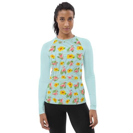 Women's All Over Print - Flamingo Bingo - Lightweight Long Sleeve Performance Shirt - 50+ UV Protection - Moisture Wicking