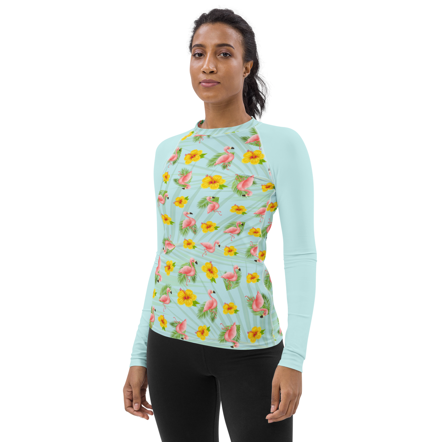 Women's All Over Print - Flamingo Bingo - Lightweight Long Sleeve Performance Shirt - 50+ UV Protection - Moisture Wicking