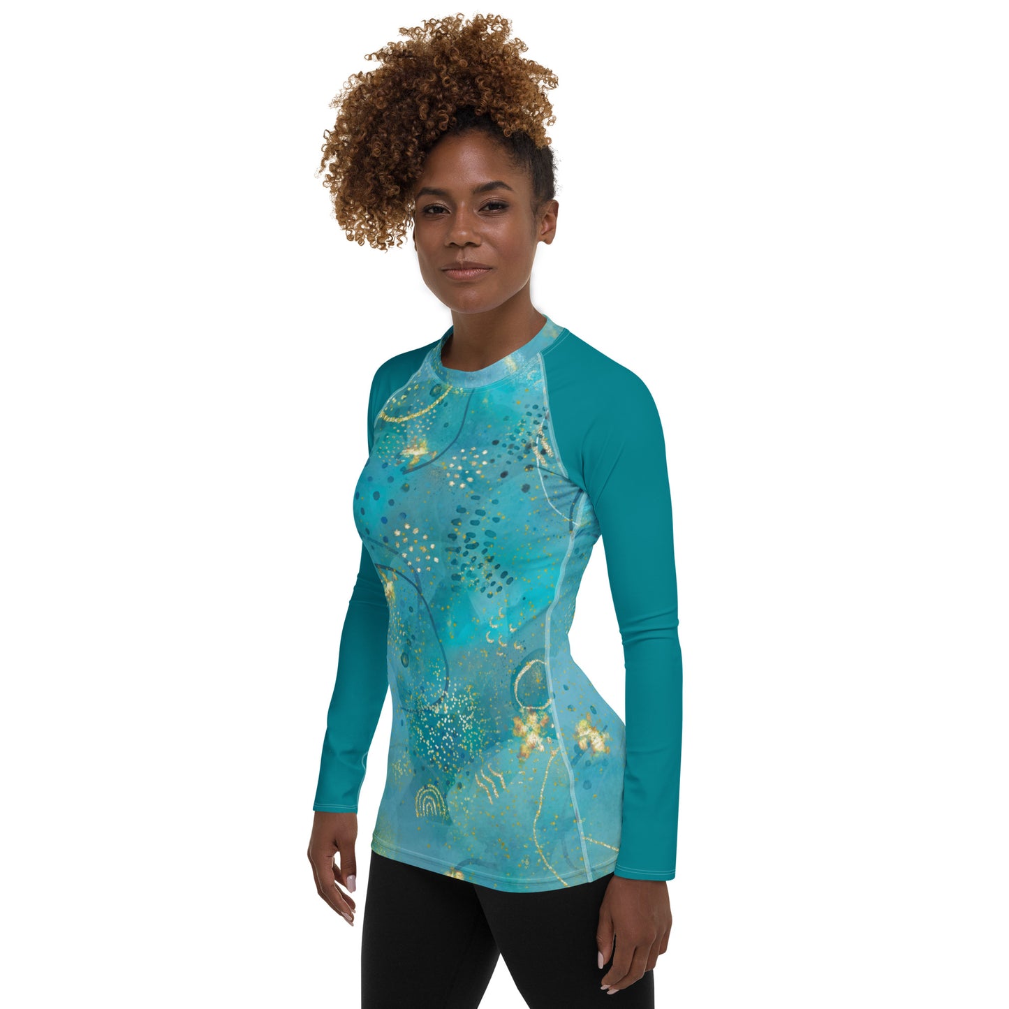 Women's All Over Print - Lux Bubbles - Lightweight Long Sleeve Performance Shirt - 50+ UV Protection - Moisture Wicking