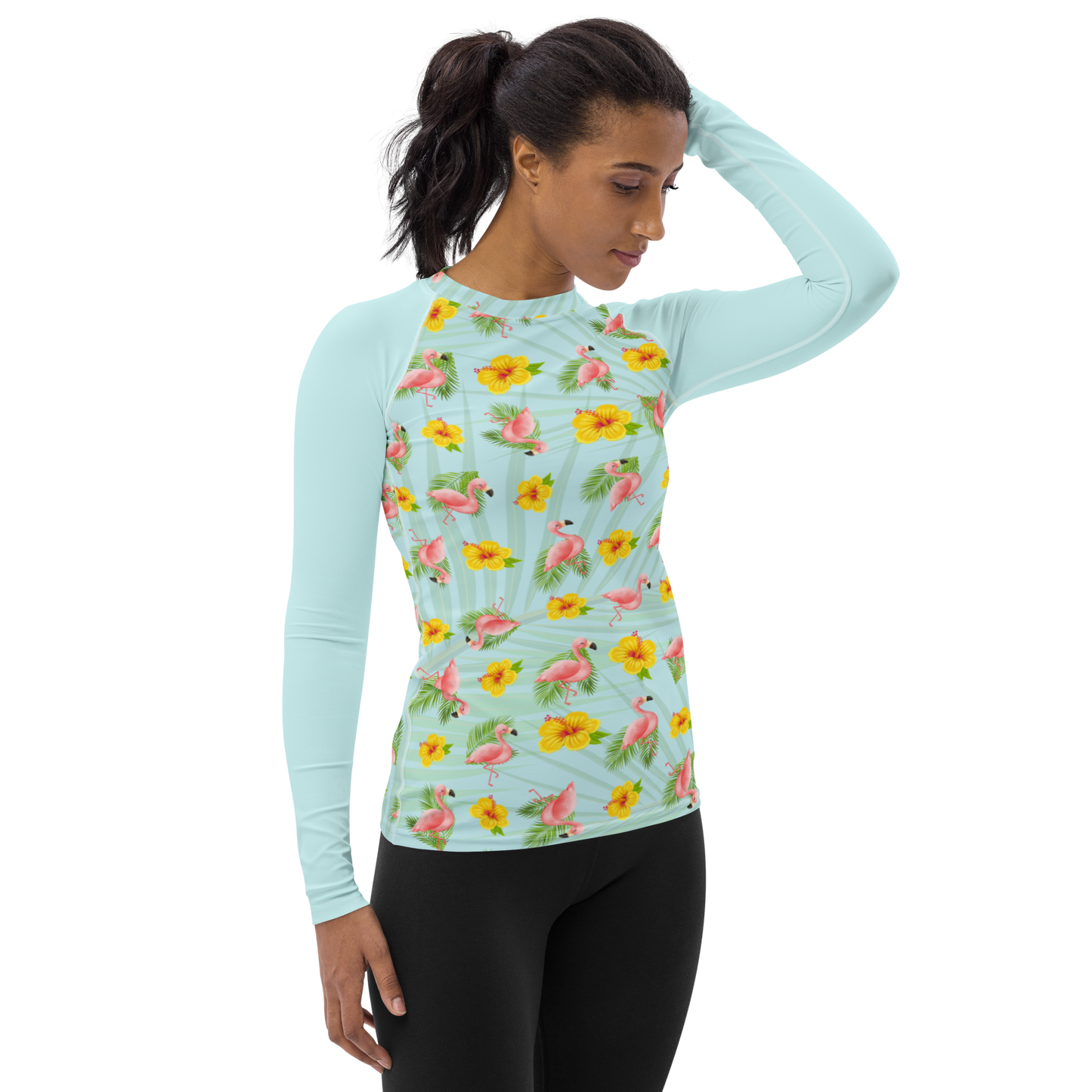 Women's All Over Print - Flamingo Bingo - Lightweight Long Sleeve Performance Shirt - 50+ UV Protection - Moisture Wicking