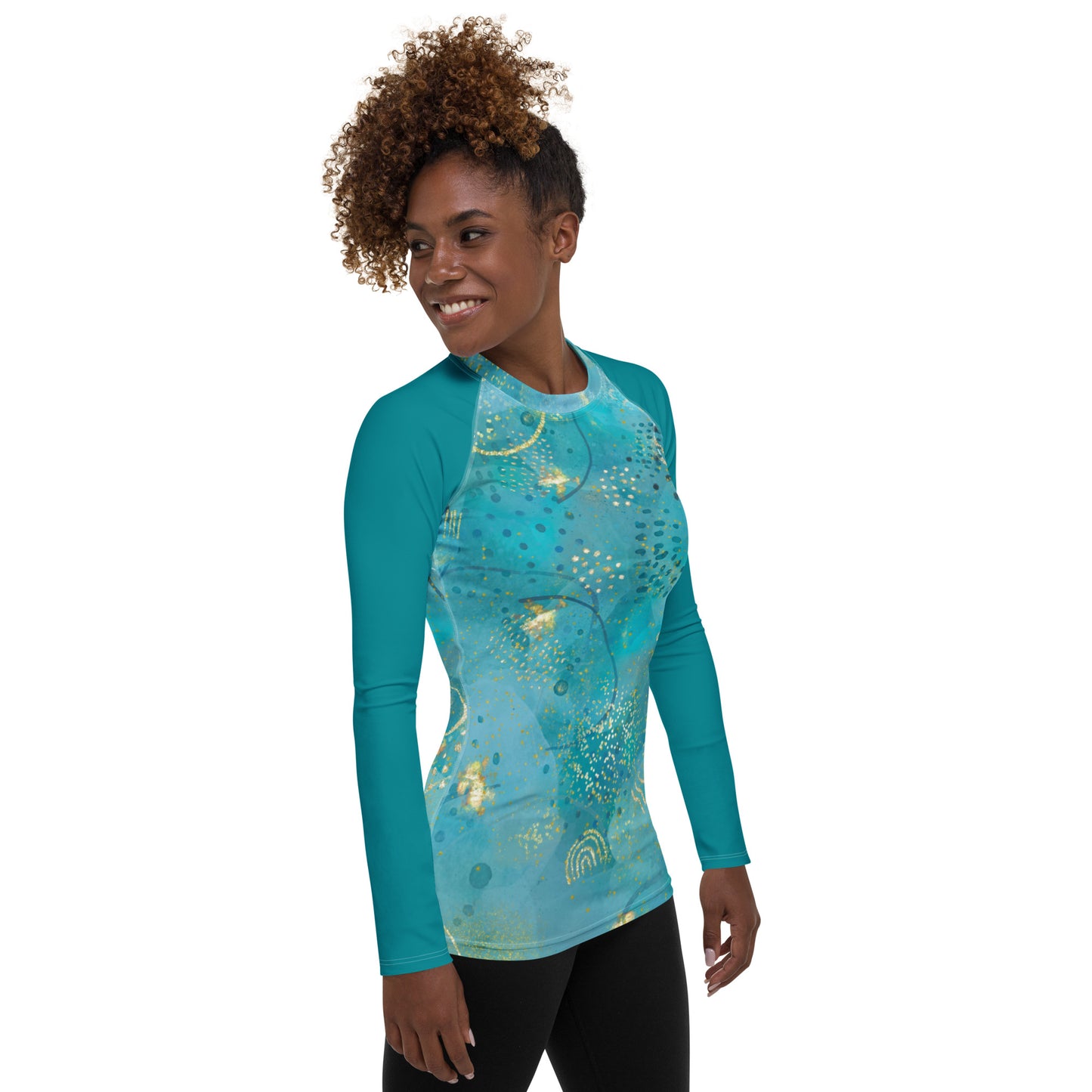 Women's All Over Print - Lux Bubbles - Lightweight Long Sleeve Performance Shirt - 50+ UV Protection - Moisture Wicking