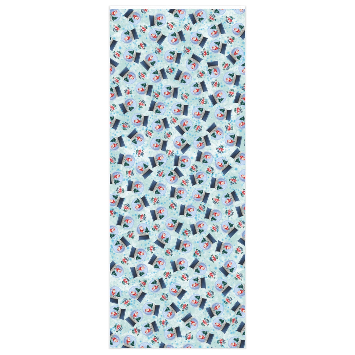 Snowglobe Cycling Santa Wrapping Paper