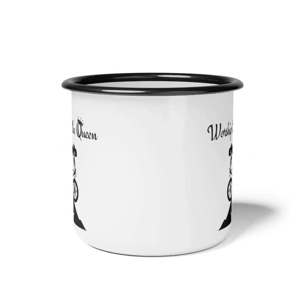 Worship the Queen - QOM - Enamel Camp Cup