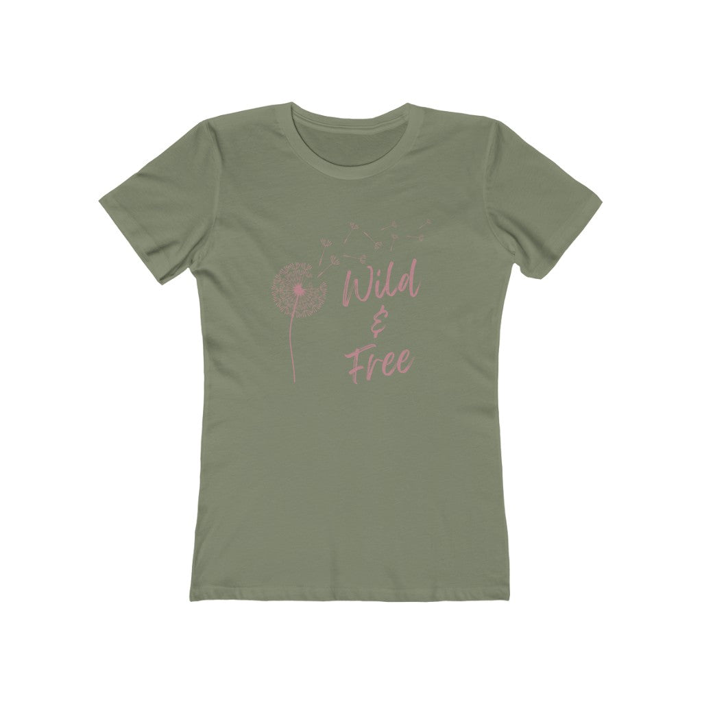 Wild and Free Dandelion - Women's The Boyfriend Tee