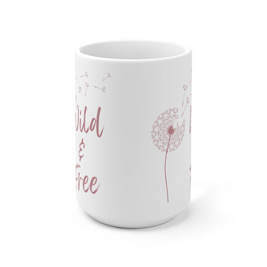 Wild and Free Dandelion Ceramic Mug 15oz