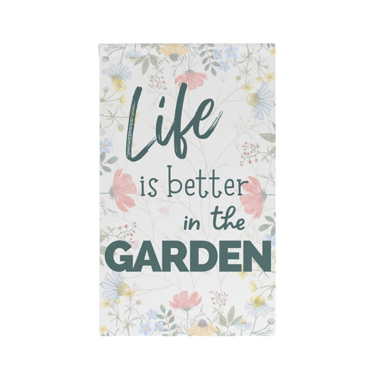 Life is Better in the Garden Large 36" X 60" House and Garden Banner Flag